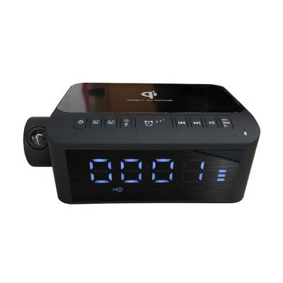 China Home Radio Clock Radio Wireless Charging Clock Radio Wireless Speaker With FM Radio for sale