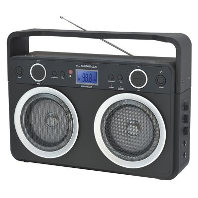 China Home Radio 10W-25W Output Square Earphone Jack Mini Portable Speaker PLL FM Radio for sale