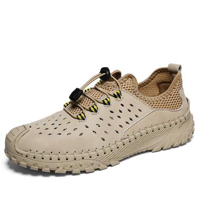 China New fashion trend men's plus-size mesh stitching Korean perforated men's Tsutsu training breathable casual shoes for sale