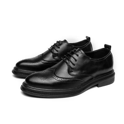 China Trend soft-soled business casual style Brock deodorization leather shoes formal dress to increase youth suit wedding shoes fashi for sale