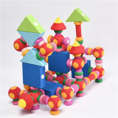 China Other Wholesale Custom Discount Kids Intelligence Toys Blocks Eva Magnet Building Block Castle for sale