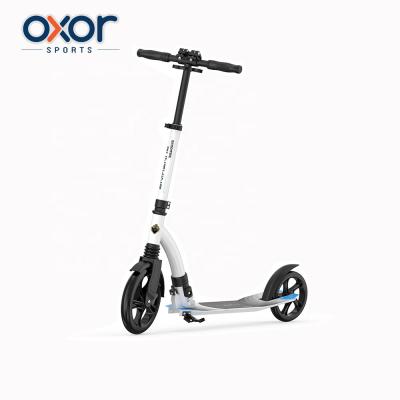 China PU Two Wheel 230mm Big Wheel Adult Kick Scooter Foldable for sale