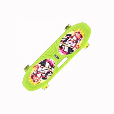 China Colorful Printing Plastic 4 Wheels Plastic Skateboard Custom Deck for sale