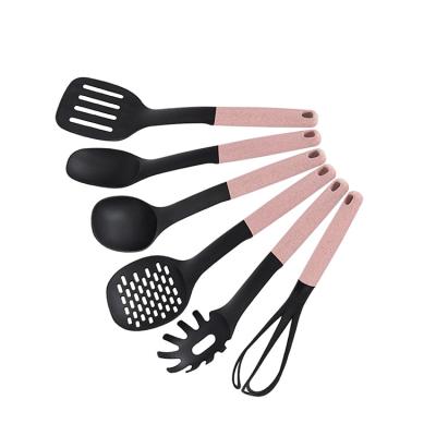 China Sustainable Sustainable Eco - Friendly Plastic With Nylon Wheat Fiber Handle Cookware Sets for sale