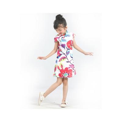 China Chinese Style Bridesmaid Qipao Cheongsam Children Wear Dress For Sale 110-120-130-140-150-160 for sale