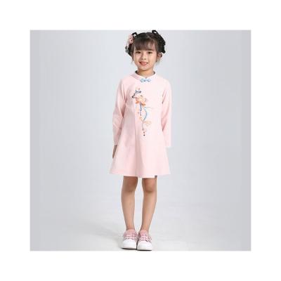 China Long Sleeve Babies Cheongsam Dress Tang Qipao For Girl 110-120-130-140-150-160 for sale