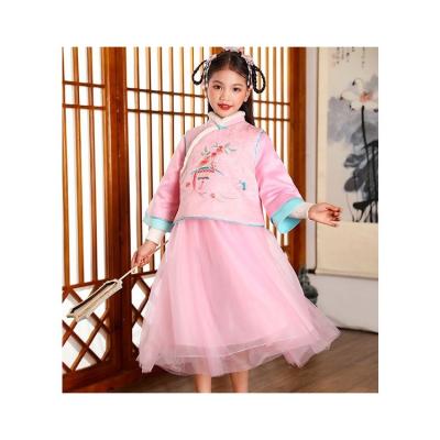 China Traditional Chinese Style Chinese Dress Clothing Embroidery Costume Hanfu Children Dress for sale