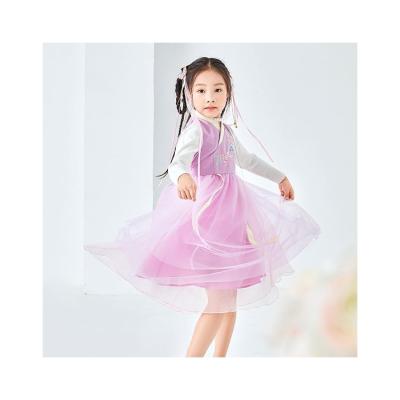 China Two-Piece Chinese Style Dressing Gowns Embroidery Hanfu Children's Dress for sale