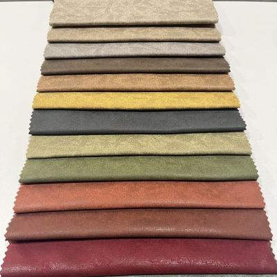 China Water Resistant Waterproof Soft Velvet Leathaire Sofa Fabric Foil Bronzing Bonding Knitted Curtain Upholstery Fabric for sale