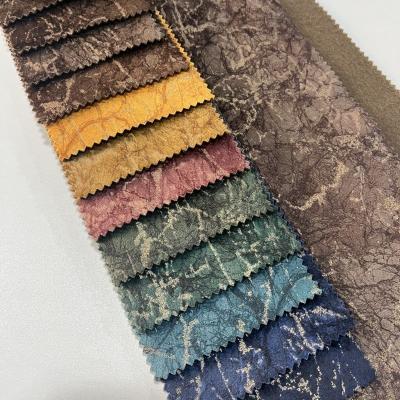 China Waterproof Glue Embossed Burnout Printing Holland Velvet Sofa Fabric Popular Home Decoration Knitted Embossed Fabric for sale