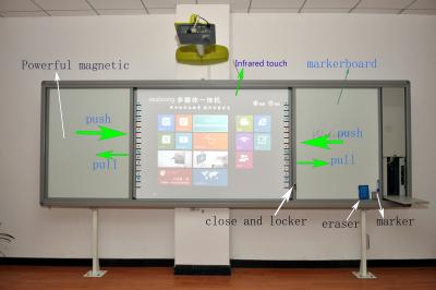 China Tacto infrarrojo sistema de aprendizaje interactivo de Whiteboard de 85 pulgadas para la educación elegante en venta