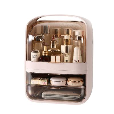 China Sustainable New Arrivals Portable Plastic Clear Makeup Organizer With Drawer for sale