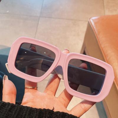 China Custom Anti UV400 Lenses Logo Street Beat Fashion Sun Like Trendy Unisex Sunglasses 2022 Oversized Square Sunglasses for sale