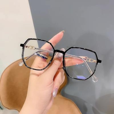 China Square TR90 Oversized Eyewear Vintage Anti-blue Lightweight Eyewear New Simple Women Computer Myopia Glass Glasses Eyewear for sale