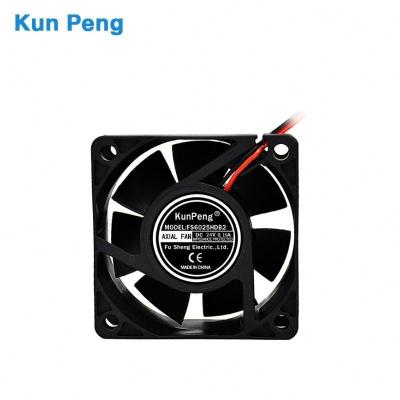 China Hotels High Air Volume 2 Inch 5V 12 V 24 V 6025 60*60*25 mm DC Fan Fan for sale