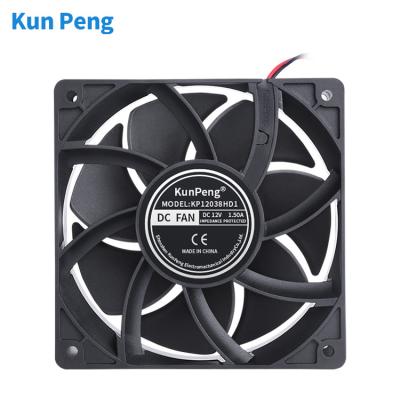 China Exhaust Brushless Ventilation DC Fan 12038 12V 1.5A 18W 4800RPM 200.28CFM 120x120x38mm DC Fan for sale