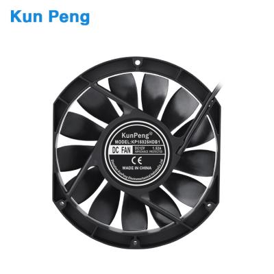 China Exhaust Ventilation DC Fan 15025 Ball Bearing 24V 48V 15CM Brushless Low Noise High Pressure High Static Airflow For Cooling Equipment for sale