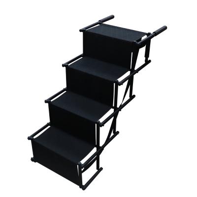 China Stored Stairs Non-Slip Foldable Metal Frame Pet Steps Suitable For Medium And Large Dogs for sale