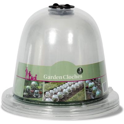 China Protect Seedlings Garden Plant Cloche Dome Seedling Plant Covers Cloche Moisture Domes Plastic Garden Cloches for sale