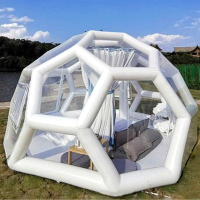 China Outdoor Transparent Tent Greenhouse Inflated Bubble Spherical Tent for sale