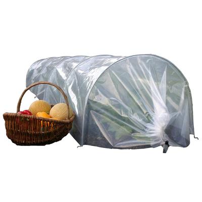 China Easily Assembled Clear Vegetable Fruit Polytunnel Grow Tunnel Poly Greenhouse Bell Seedling Greenhouse Poly Tunnel for sale