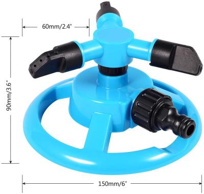 China Automatic Rotary Lawn Sprinkler System Automatic Irrigation Water Garden Metal 360 Degree Rotation for sale