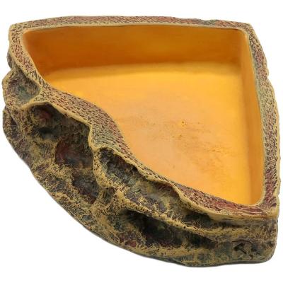 China Viable Reptile Water Bowl Set Reptile Anti-escape Food Dish Reptile Feeder Mini Greenhouse Bowl for sale