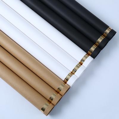 China 2022 Luxury Gold Custom Logo Wrapping Paper Hot Stamping English Flower Printing Wrapping Paper Waterproof for sale