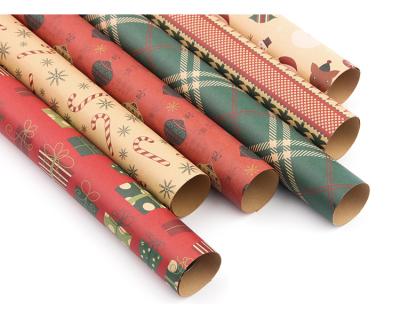 China Custom High Quality Christmas Paper DIY 80gsm Gift Wrapping Paper Greaseproof Hot Sales Wrapping Paper for sale