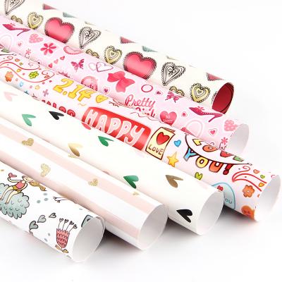 China Hot Selling Cute Cartoon Waterproof Cute Printing Amazon Buns Waterproof Colorful Gift Wrapping Paper for sale