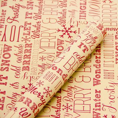 China Hot Custom Recyclable Christmas Gift Wrapping Rolls Foil Stamping Roll Foil Wrapping Paper Factory China Paper Roll for sale