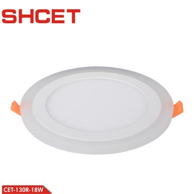 China CET-130R 18W Aluminum Round Dual Color Panel Light Led 18w for sale