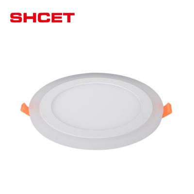 China Modern High Quality Led Panel Double Color Round Recessed Ceiling Lighting 6 Inch 170mm 20x20 20x120 cm 120*120 30*120 12 Inch for sale