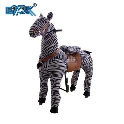 China Stuffed Toy Square Park Ride On Horse Tou Mechanical Horse Kids Plush Rides For Sale for sale