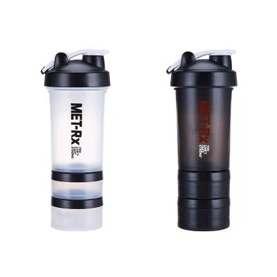 China Factory Wholesale Viable Gym 304 Stainless Steel Mixer Leak Proof Bpa Free Shaker Bottle Plastic Protein Shaker Bottle With Storage for sale