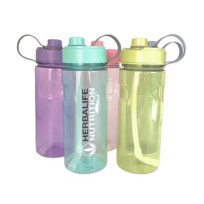 China Viable factory direct large size 1L water sport plastic bottle with lid and straw filter net inside 35oz 24 nutrition water bottles for sale