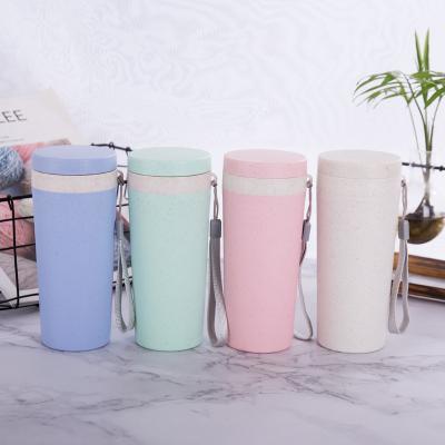 China Wheat Single Wall Straw Plastic Drink Cups for sale