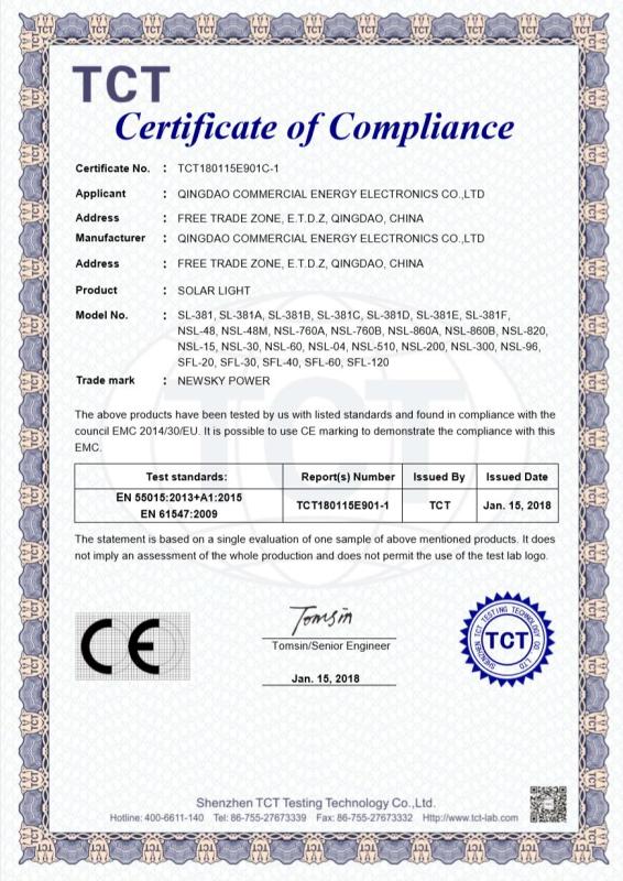 CE - Qingdao Commercial Energy Electronics Co., Ltd.