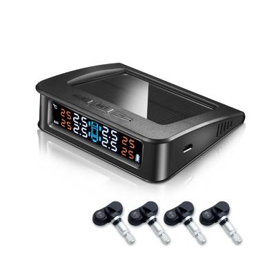 China Car TPMS Tire Safety Monitoring System Solar Power Digital LCD Display Internal Tire Pressure Sensor Universal for sale