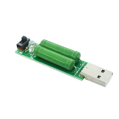 China Mini Discharge Load Resistor Digital Meter USB Port Current Voltage Tester Current Voltage Tester 2A/1A With Switch 1A Green Led / Red 2A Led for sale