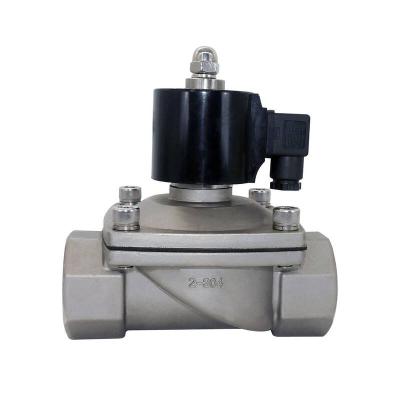 China Hot Sales Normally Closed 2 Inch 24V Stainless Steel Water Solenoid Valve 2 Way Normally Closed Electric Solenoid Valve for sale