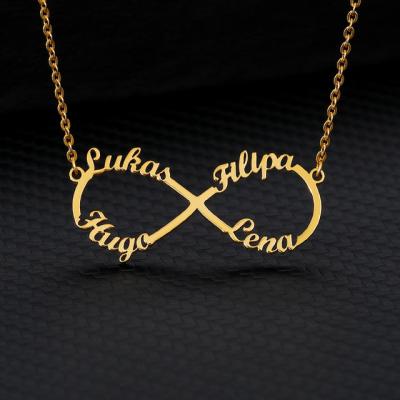 China Stainless Steel European and American Border Hot Selling Name Necklace Girls CLASSIC Custom Jewelry zu verkaufen