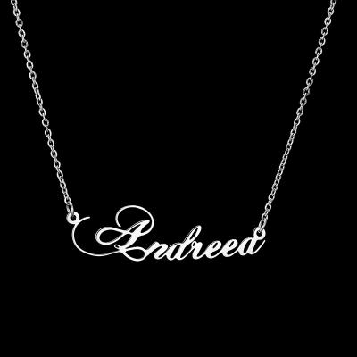 China FASHION Couples Names Custom Cheap Stainless Steel Name Letter Choker Necklaces Girls zu verkaufen