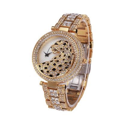 China New Waterproof Luxury Women Watches Crystal Times Bling Iced-Out Watch Silver/Gold Fashion Diamond Leopard Quartz Wrist Watch Female Clock Te koop