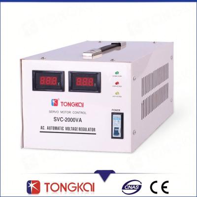 China SVC 220V Svc Servo Control Single Phase AC 2Kw Automatic Voltage Regulator Stabilizer for sale