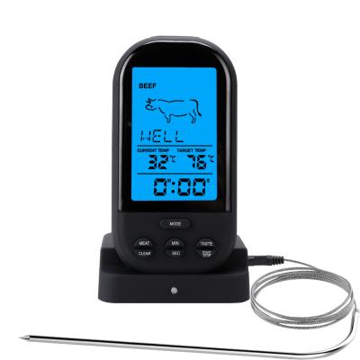 China Factory Easy Home Supply Meat Black Meat Amazone Black Operation Digital BBQ Kitchen Thermometer for sale