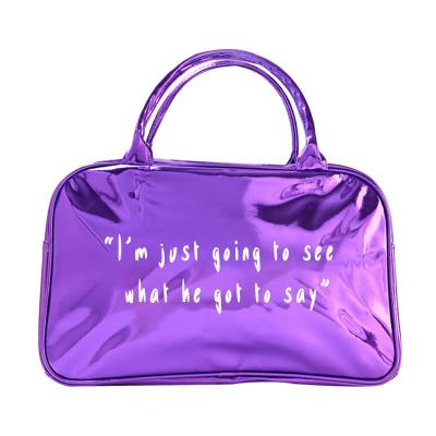 China Wholesale Elegant Portable Women Duffel Bags Fashion Sports Backpack Soft PVC Beach Bag for sale