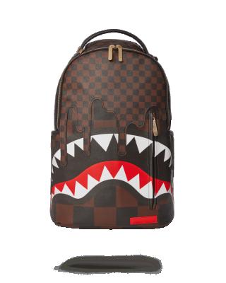 China Custom Anti-theft Character Student Shark Grid School Backpack Leather Water Resistant Casual Backpacks Boys Shoulder Bags for sale