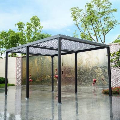 China Outdoor Garden Gazebo Tent Modern Outdoor Plant Furniture Yard Waterproof Modern Roof Outdoor Pergola Sunscreen Steel Material for sale