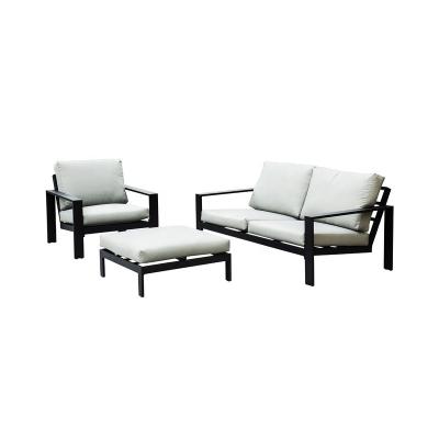 China Wholesale Modern Outdoor Living Furniture 4 Seater Sofa Set Modern Aluminum Garden Light Green Sofa for sale